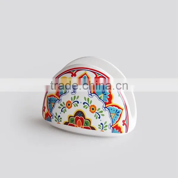 Napkin Holder, Porcelain With Decal photo-2