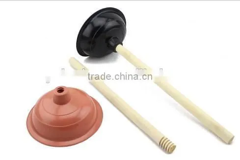 Hot Selling Wooden Handle Rubber Toliet Sucker photo-4
