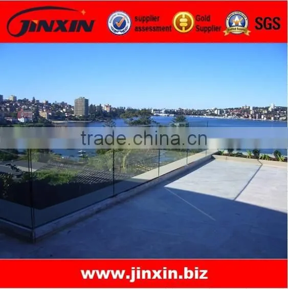 JINXIN Stainless Steel Shoe Base Glass Rails_U Shaped Channel Frameless Glass Balustrade photo-3