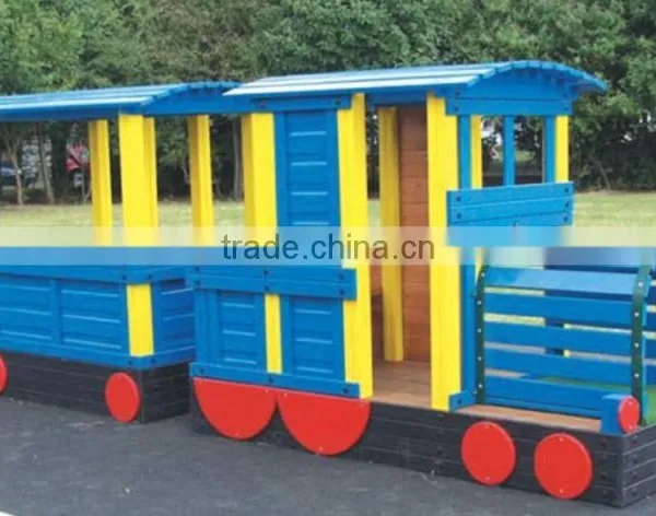 Wooden Train Set CE, GS Certificated Outdoor Playground Kids Play SET Muiti Play Set photo-4