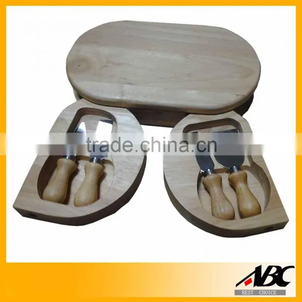 Pine Wood Cutting Board Cheese Board Set photo-6