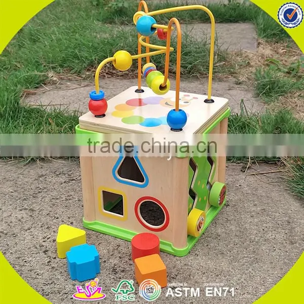 Оптовая продажа деревянных игровых кубиков для младенцев 2017 года. Новейшие деревянные игровые кубики для детей. Модные деревянные игровые кубики для детей W11B123 photo-2