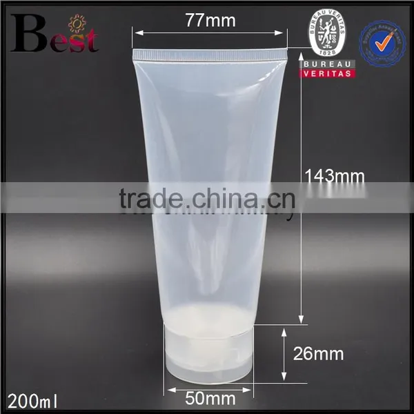200ml Body Lotion Clear Plastic Tubes With Plastic Tube Cap photo-5