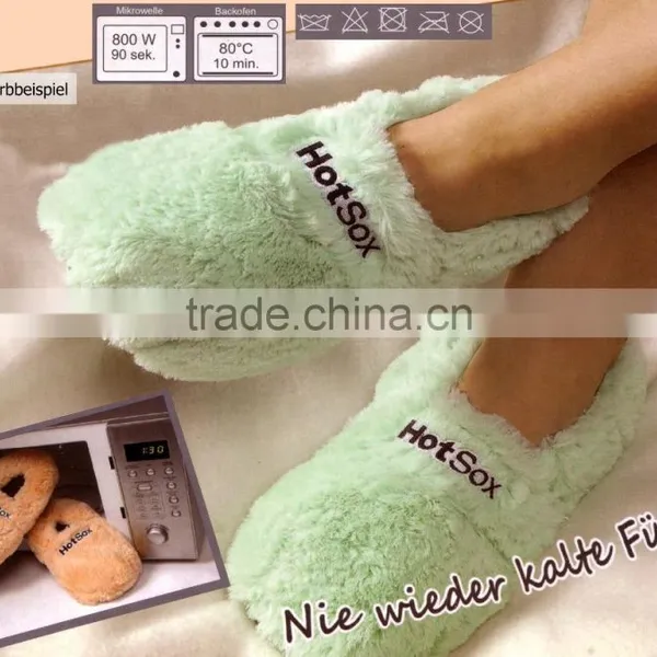 Hot Sox Heatable Slippers Grain Slippers Microwave Shoes Supersoft photo-5