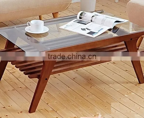 Wooden Round Tea Table Coffee Table, Mdf Modern Wood Coffee Table photo-6