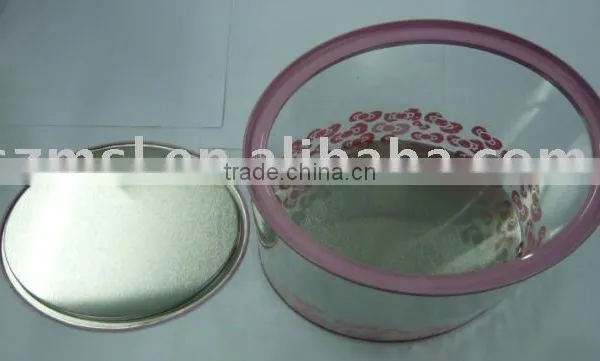 Oval Confectionery Can With Clear PET Body