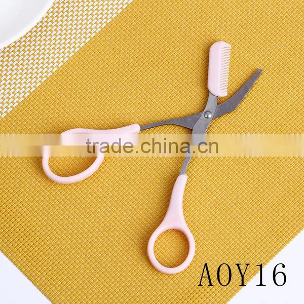 AOY16 Plastic Handle Eyebrow Scissors Set, Easy Carry photo-3