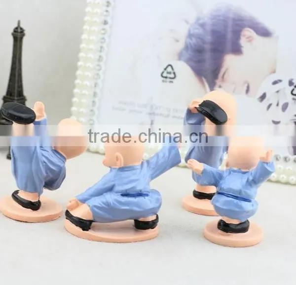 Mini CUTE Fashional Resin Decoration ,Zakka Furnishing Articles Creative Shaolin Kung fu Boy Creative Resin Gifts photo-5