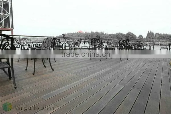 20MM Thickness Abrasion-Resistant Outdoor Strand Woven Bamboo Decking Dark Chocolate Color -KE-OS0823 photo-2