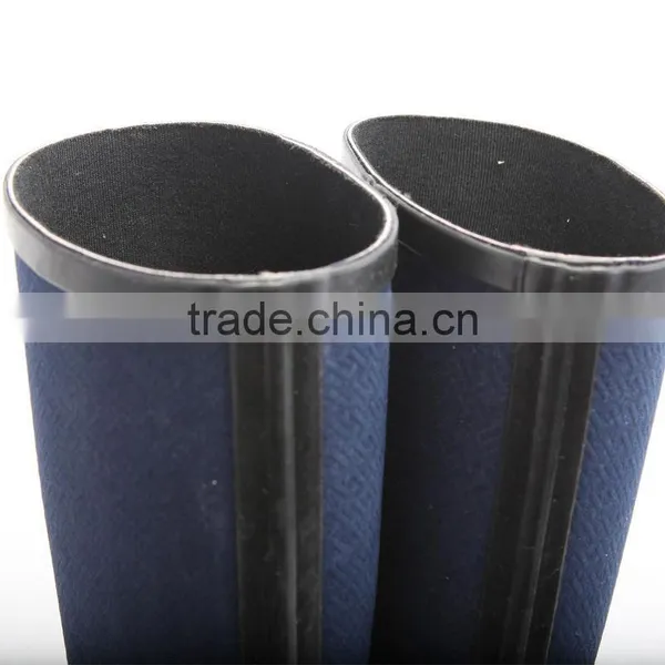 Knee High Fabric Coating Rubber Rain Boots photo-4