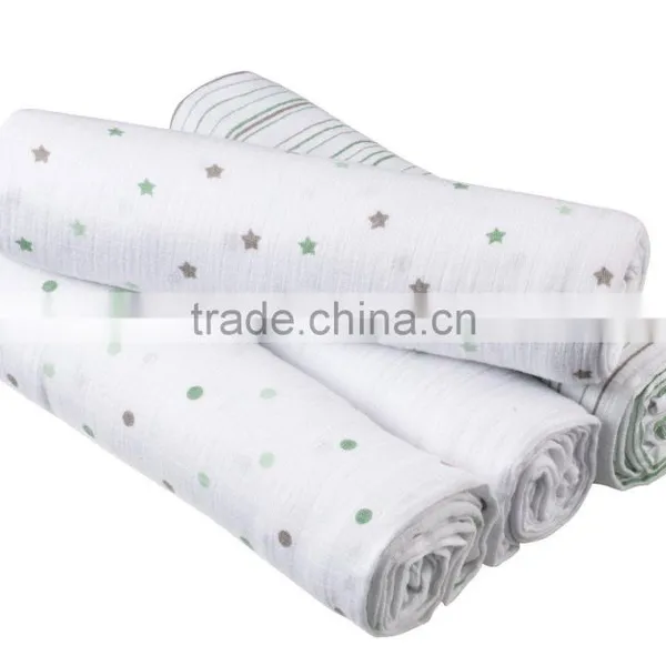 2014 Hot-sale The Cheapest Price Baby's Muslins,Baby Diapers,Cotton Muslin Swaddles