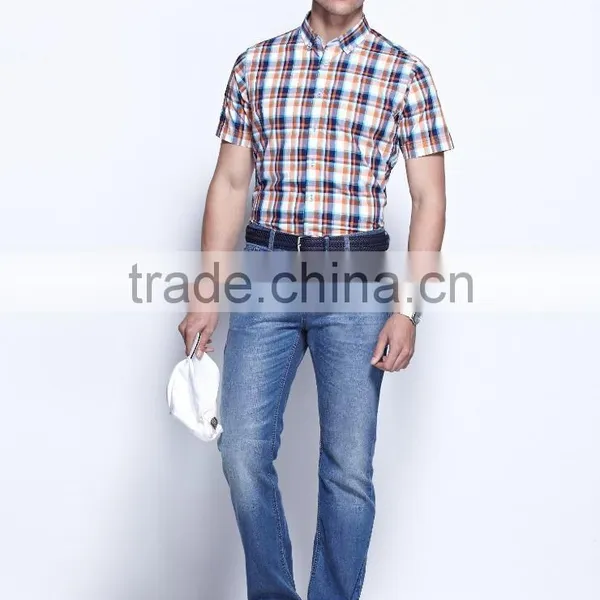 Egyptian Cotton Plaid Men Shirt SHL100 photo-2