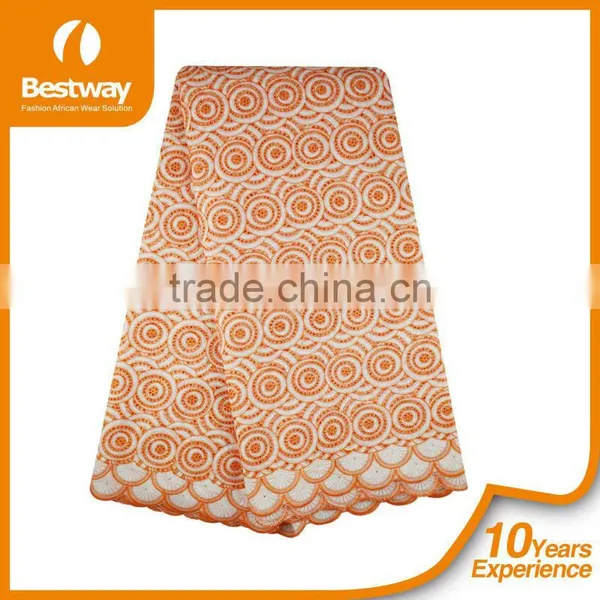 Oil Brown Cotton Eyelet Lace Fabric Swiss Cotton Voile Fabric SL0329 photo-2