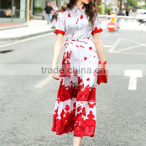 Maxnegio Elegant Maxi Long Sleeve Floral Print Dresses for Beach Dress photo-3