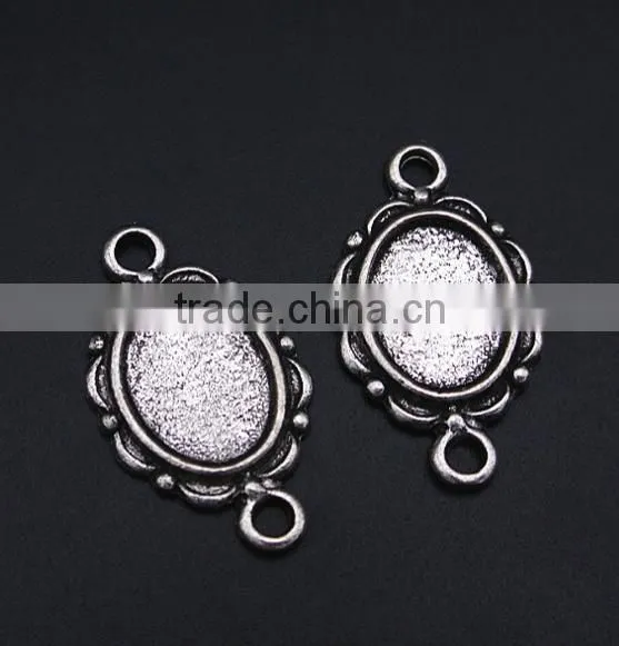 21x12mm Metal Bezel Connector Charms Diy Small Metal Bezel Charms for Jewelry Accessories