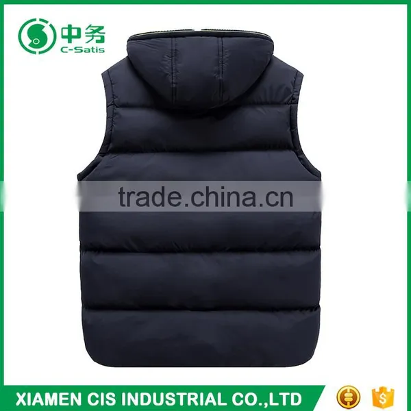 Morden Fashion Korean Style Zip Up Youth Mens Winter Duck Down Vest for Sale photo-5
