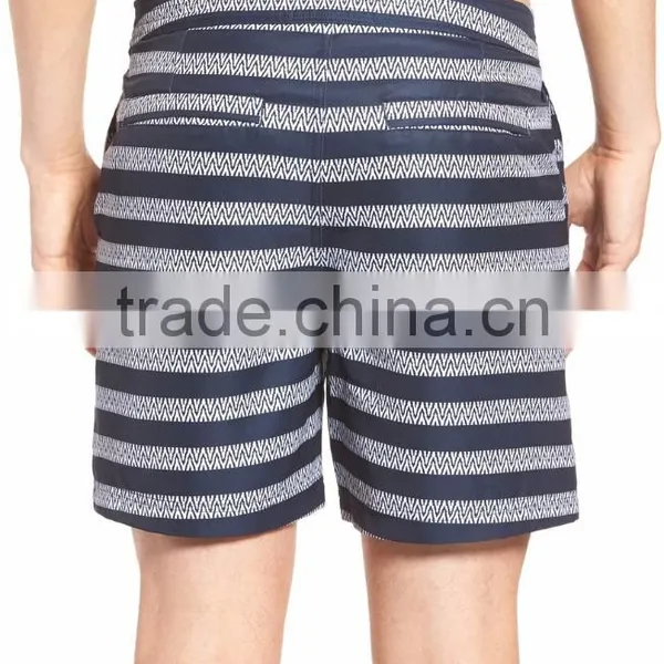 Custom Made Pattern Stripe Volley Swim Trunks Global Appeal Adult Swim Shorts Boy's Swim Trunks With Care Label photo-2