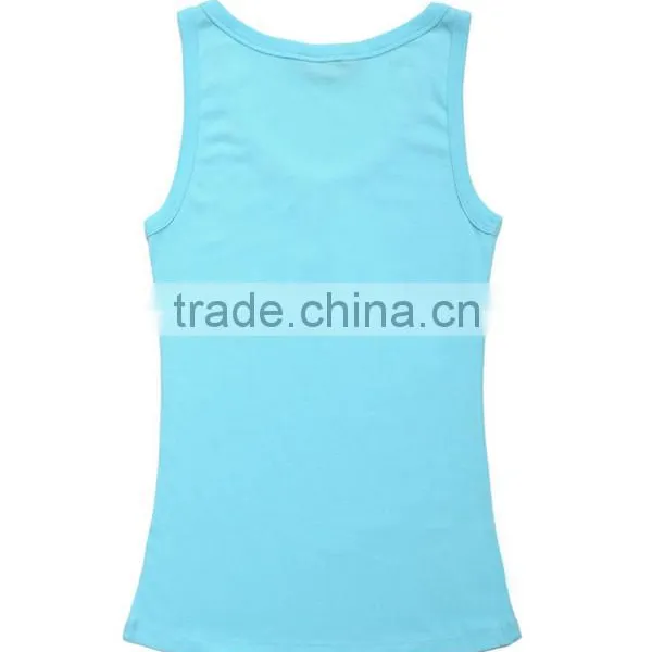 Men 100% Cotton Plain Single Undershirt Sleeveless Shirt Vest Tank Top photo-2