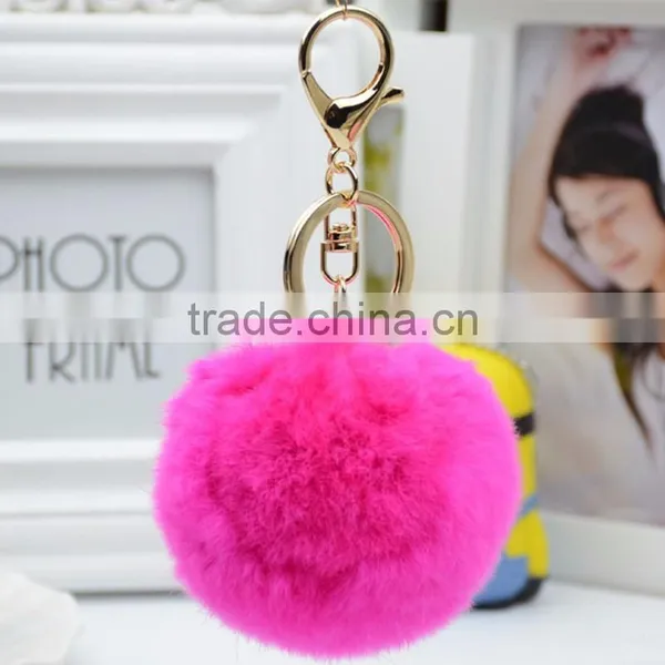 Myfur 2016 Factory Wholesale 100% Genuine Rabbit Fur Pom Pom Balls Keychain photo-5