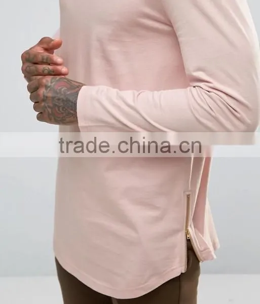 Guangzhou Shandao OEM Wholesaler Casual Summer Plain Dyed 200g 80% Cotton 20% Polyester Custom Long T Shirts photo-4