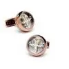 Chocolate Steel With Silver Carbon Fiber Tourbillon Cufflinks