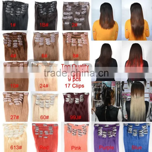 Factory Wholesale Price Unprocessed Virgin Remy 100 Human Hair, Top Quality Brazilian Hair, Clip In Hair Extension photo-2