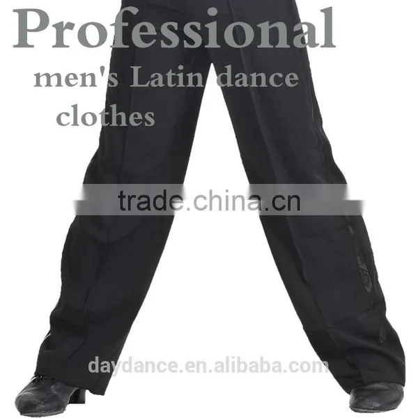 Adults Latin Dance Black Pants Men Ballroom Modern Latin Dance Pants photo-2