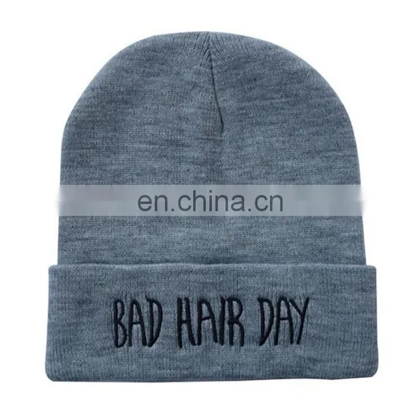 Qianzun Orange and Blue Beanie Hat With Pom Pom photo-4