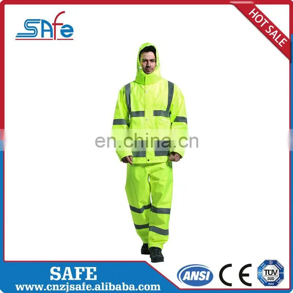 Portable Reflective Raincoat With Pockets for Biking