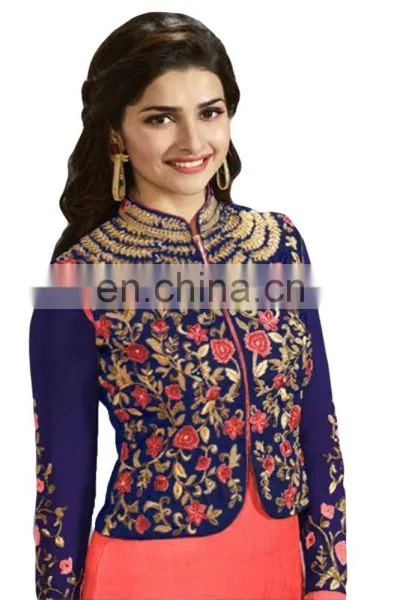 Women Semi-Stitched Koti Style Salwar Kameez Dress Material 2017 photo-2