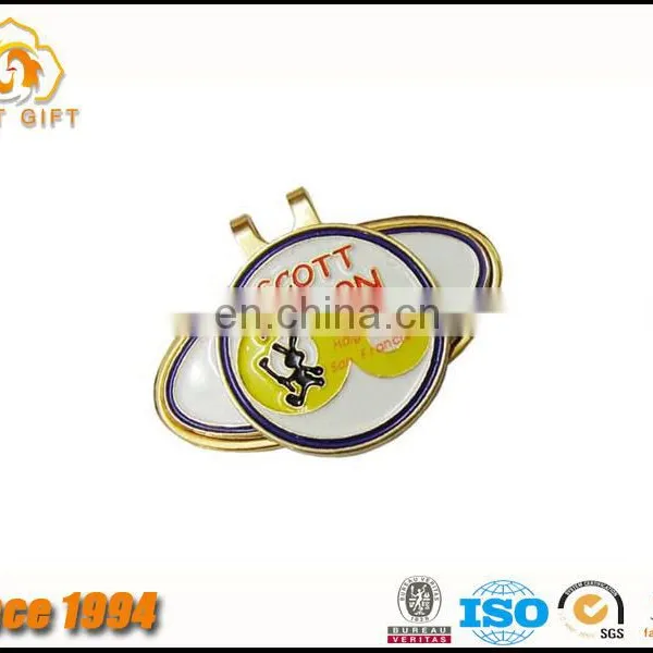 Guangdong Factory Custom Logo Golf Ball Marker Epoxy Animel Magnetic Golf Hat Clips photo-3