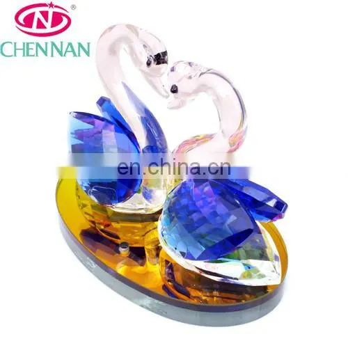 Shining Light Crystal Gift For Home And Car Decorating Swan Animal Shape Crystal Crafts Yiwu Products
