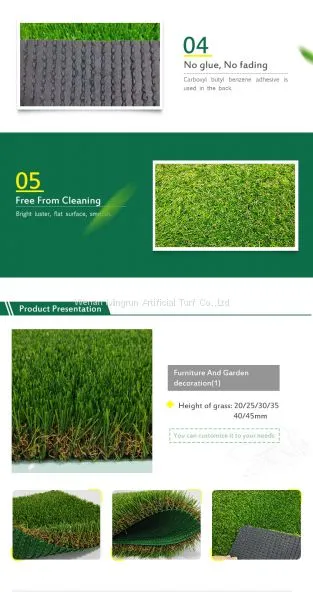 Plastic Artificial Vertical Green Plant Grass Wall For Decoration photo-2
