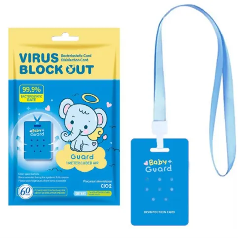 Chlorine Dioxide Card Removing Virus Portable Work Effective 60days Clo2(Children Style) photo-3