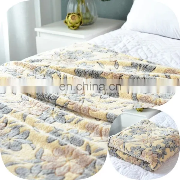 100% Polyester 3D Flower Printed Flannel Fleece Blanket photo-3