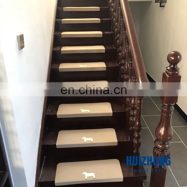 Indoor Use With Adhesive Stair Treads Mats Felt /Non-slip Step Felt Rug photo-2
