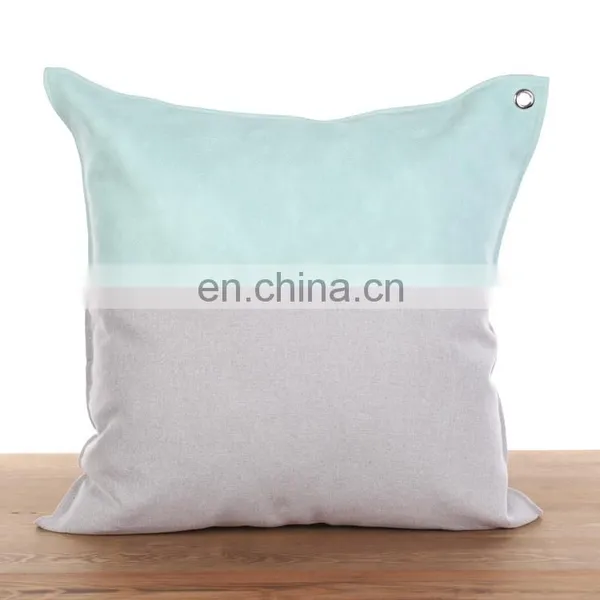 Decorative Luxury High Quality Recycling Faux Leather Lumbar Pillowcase Throw Pillow Case With PU Patchwork photo-3