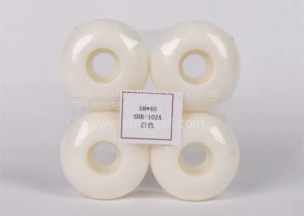 pu Wheels for Skate Board 58*40 Skateboard Wheels Wholesale White pu Pulley for Skateboard