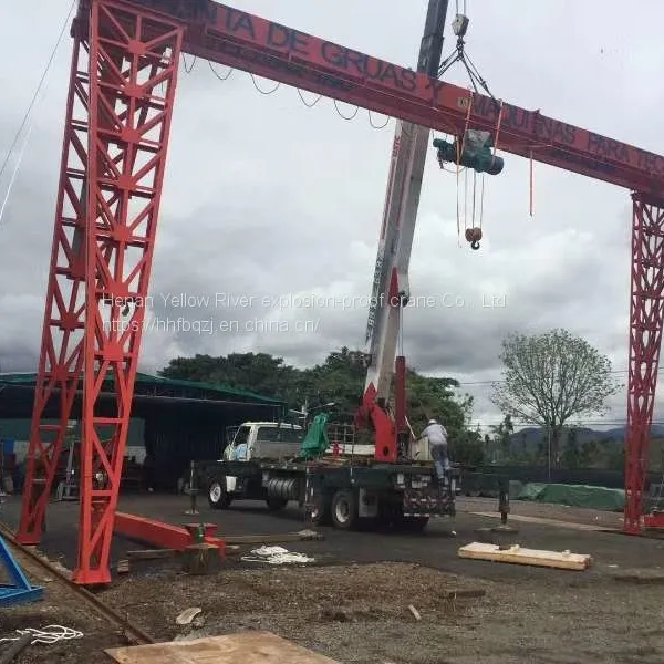 MH Type 5 Ton General Gantry Crane, Gantry Crane, Main Girder Box Support Leg Gantry Crane, Rail Type Small Crane photo-3