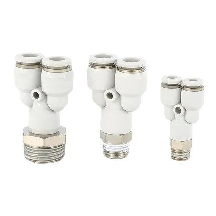 Male Thread Y Type PX4mm-12mm OD Hose Tube One Touch Pneumatic Fitting photo-3