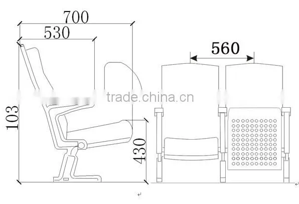 Comfortable Hall Chair With Writing Table HJ88B-L photo-3