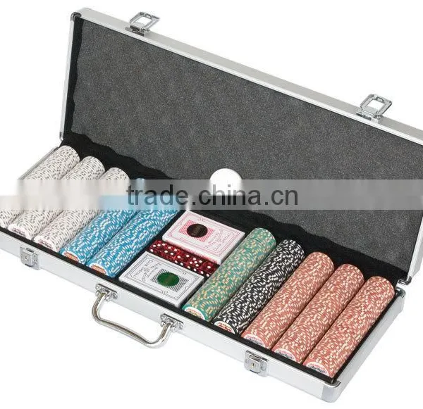 1000pcs Dice Poker Chip Set in Silver Round Corner Aluminum Case for Casino photo-3