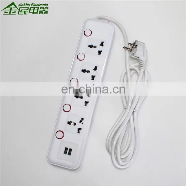 2022 Hot- Sale 4 Way Universal Extension Cord Socket With Switch photo-5