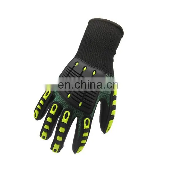 Anti Cut Resistant 13G Impact Polyester Liner Working Nitrile Coated Safety Working Gloves photo-2