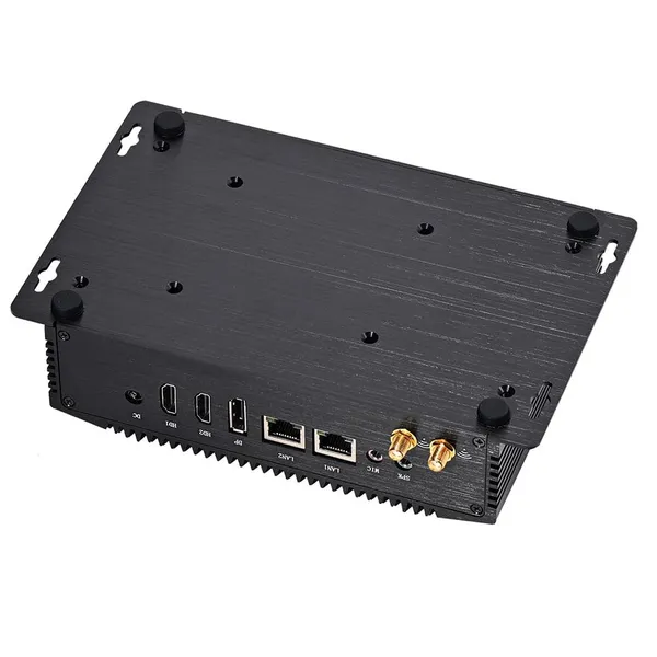 Partaker Fanless Mini PC Alder Lake-N Intel Core N100 Windows 11 Pro or Linux 2 x LAN DP 2 x HDMI 2 x COM Industrial Computer photo-4