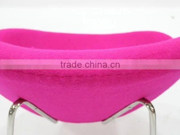 Replica Fiberglass/plywood Stainless Steel Frame Fabric Pierre Paulin Style Orange Slice Chair photo-6