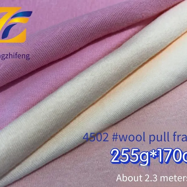 guangzhifeng 4502# 255 г шерстяно-ликровой хлопок + спандекс 1*1 риб с натертым поверхностью