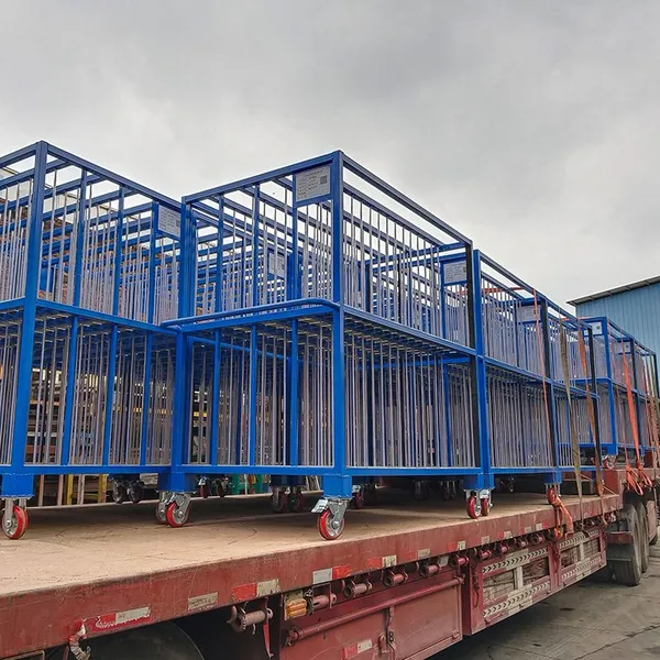 Multi-Tier Steel Mesh Turnover Cart for Workshop Circulation photo-3
