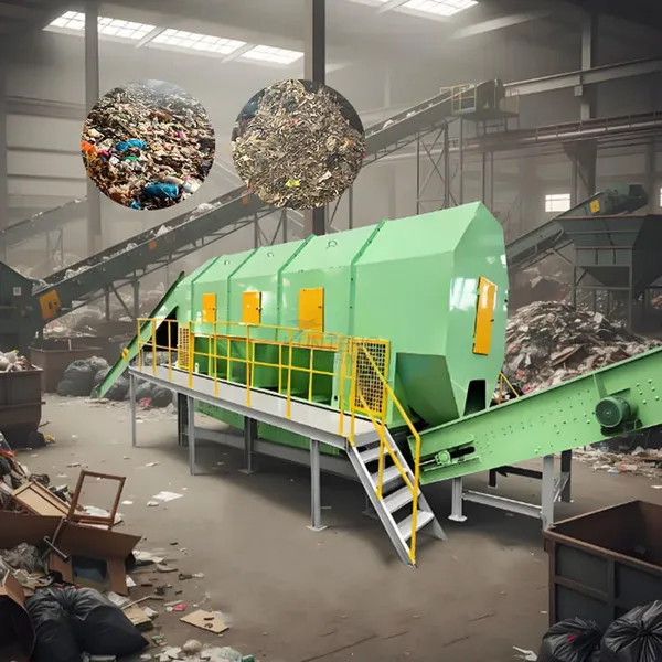 Automatic decoration solid waste drum screening machine gravel garbage drum screening machine