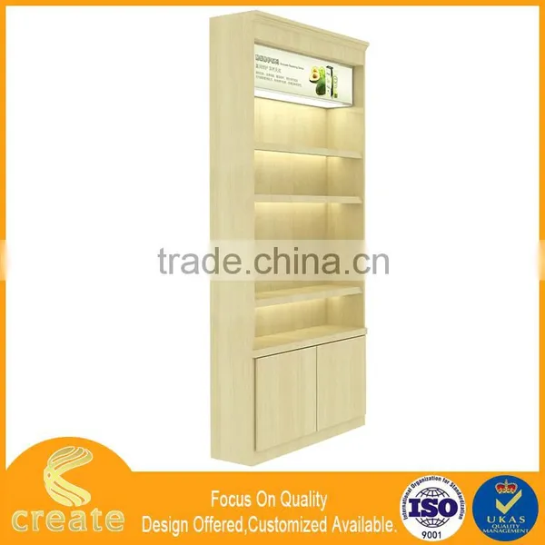 Wooden Fashion Cosmetic Shop Showcase Design , Cosmetic Display Cabinet With Mall Kiosk Furniture photo-3